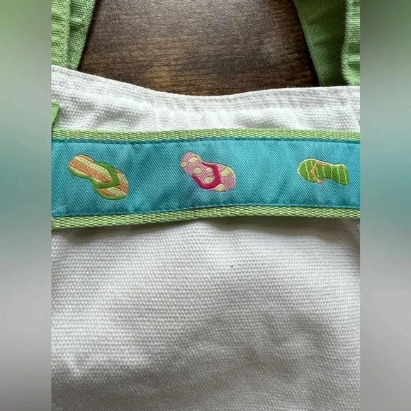 Ladies canvas flip flop belt handbag - Picture 6 of 9